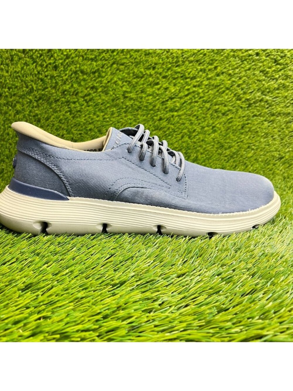 Skechers Garza Clive Mens Size 12‎ Blue Athletic Slip-ins Walking Shoes Sneakers